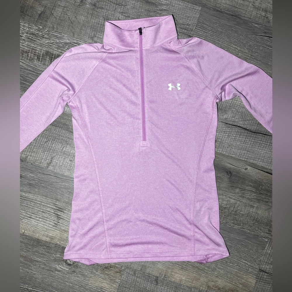 Under Armour Women’s Purple 1/4 Zip Long Sleeve HeatGear Top XS